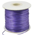 Voskovaná šňůra (polyester) 1 mm, více barev - fialová