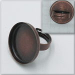 Prsten s lůžkem - měděná, 25 mm