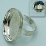 Prsten s lůžkem - stříbrná, 25 mm
