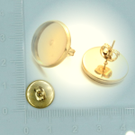 Puzety z chirurgické oceli - zlatá, 10 mm