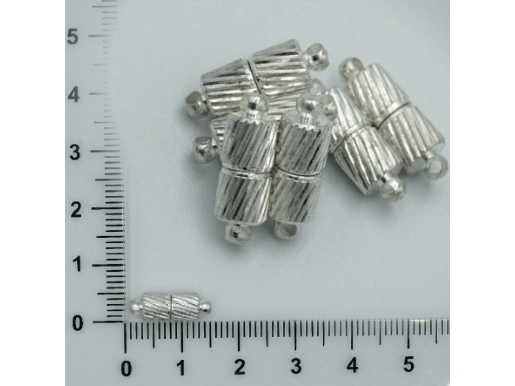 Magnetické zapínání vzorované - stříbrná, 225 g