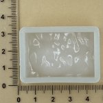 Silikonové formy s texturou různé tvary, obdélník 25x38 mm