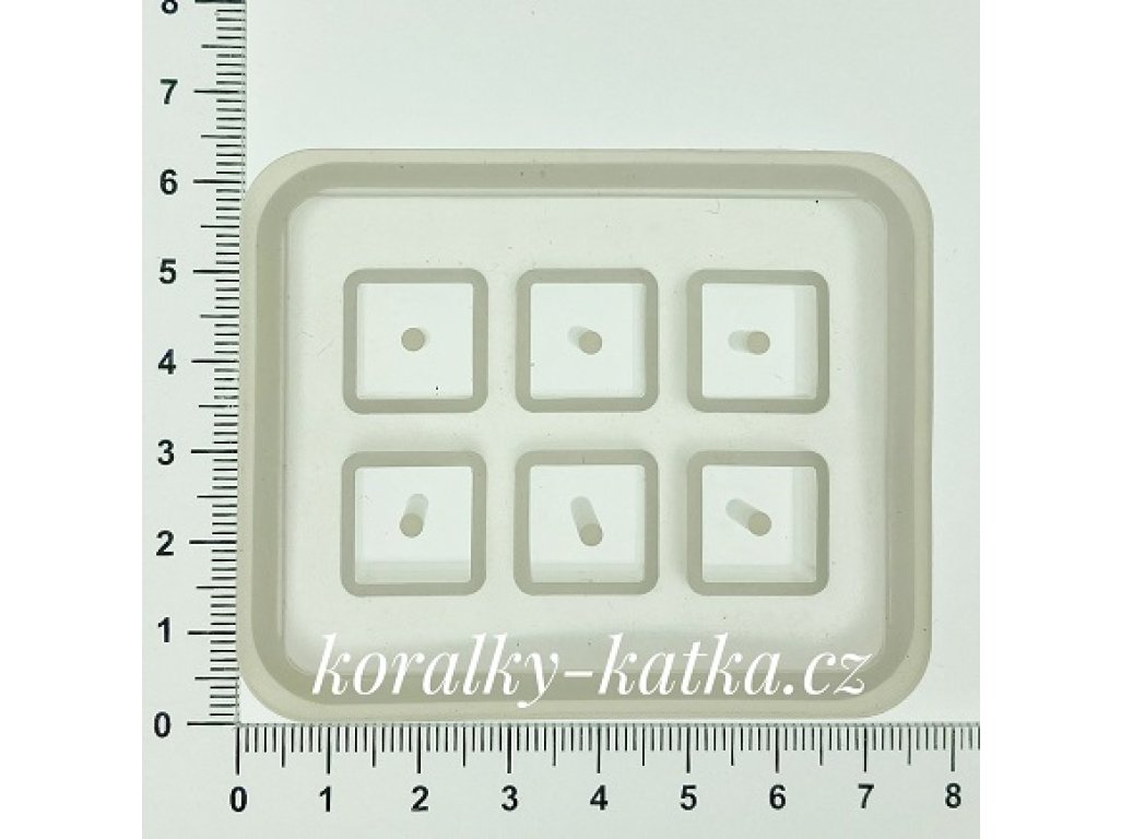 Silikonové formy korálkové - 12 x 12 mm, kostička