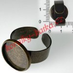 Prsten s lůžkem - bronzová, 14 mm