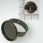 Prsten s lůžkem - bronzová, 16 mm