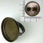 Prsten s lůžkem - bronzová, 25 mm