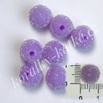 Cukrové korálky - fialová, 11mm