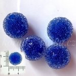 Cukrové korálky - modrá, 14mm