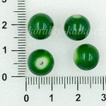 Porcelánové kuličky - tmavě zelená, 10 mm