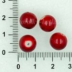 Porcelánové kuličky - červená, 10 mm