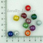 Porcelánové kuličky - barevný mix, 10 mm