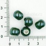 Porcelánové kuličky - zelená, 10 mm
