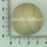 Kuličky dřevěné surové, více velikostí - 35 mm