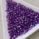 Rokajl velkodírkový, 3mm - fialová s průtahem