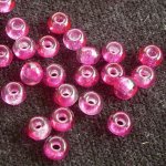 Rokajl velkodírkový, 5 mm - růžová s průtahem