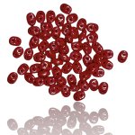 Matubo™ Superduo - opaque coral red white luster