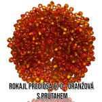 Rokajl PRECIOSA (6/0) - oranžová s průtahem