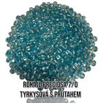 Rokajl PRECIOSA (7/0) - tyrkysová s průtahem