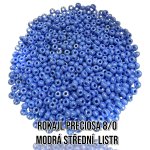 Rokajl PRECIOSA (8/0) - modrá střední, listr