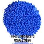 Rokajl PRECIOSA (8/0)- modrá střední