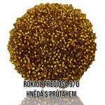 Rokajl PRECIOSA (9/0) - hnědá s průtahem