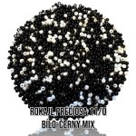 Rokajl PRECIOSA (11/0) - bílo-černý mix