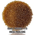 Rokajl PRECIOSA (11/0) - hnědá průhledná