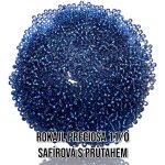 Rokajl PRECIOSA (11/0) - safírová s průtahem