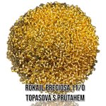 Rokajl PRECIOSA (11/0) - topasová s průtahem