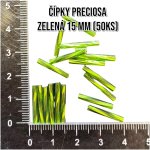 Čípky PRECIOSA - zelená 15mm (50ks)