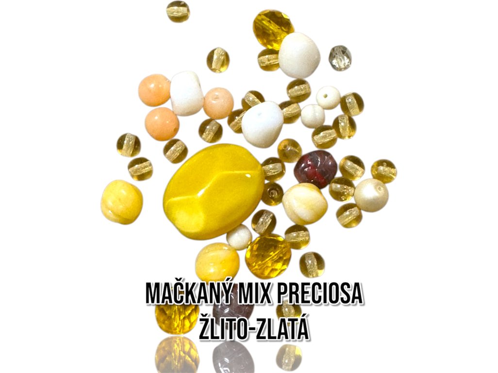 Mačkaný mix, PRECIOSA - žluto-zlatá
