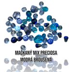 Mačkaný mix, PRECIOSA - modrá broušená
