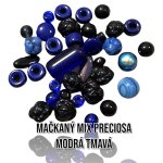 Mačkaný mix, PRECIOSA - modrá tmavá